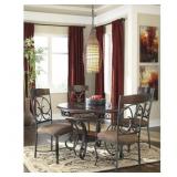 Ashley D329 cherry top table & 4 chairs