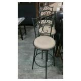 Tan plush counter stool