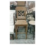 Large all wood counter stool