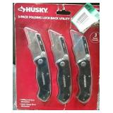 3 pack folding lock blade utility knife