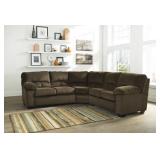 Ashley 954 Chocolate Plush Sectional Sofa