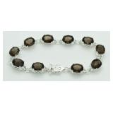 Quality 32.00 ct Smoky Topaz Tennis Bracelet