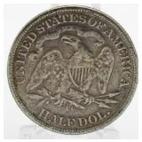 RARE 1872 Carson City Seated Liberty Half