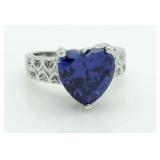 Heart Shape 4.00 ct Tanzanite Solitaire Ring