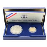 1987 US Mint Constitution Gold & Silver Proof Set