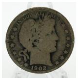 1902 Barber Silver Half Dollar