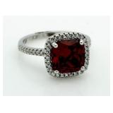 Cushion Cut 3.35 ct Ruby Dinner Ring