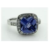 Cushion Cut 3.85 ct Tanzanite Designer Ring