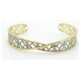 Beautiful Diamond Accent Cuff Bracelet