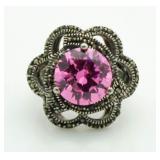 Vintage Style 6.00 ct Pink Sapphire Dinner Ring