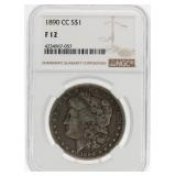 1890 F12 Carson CIty Morgan Silver Dollar