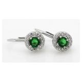 Emerald Hoop Earrings