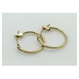 14kt Gold 13.50 MM Hoop Earrings