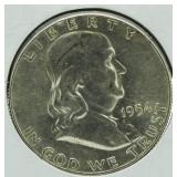 1954 BU Franklin Silver Half Dollar