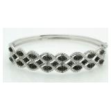 Genuine 1.00 ct Black & White Diamond Bracelet