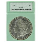 1888 MS61 Morgan Silver Dollar