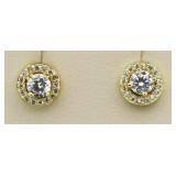 Brilliant 1.00 ct White Sapphire Earrings