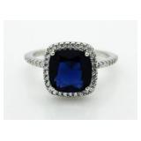 Cushion Cut 2.88 ct Sapphire Solitaire Ring