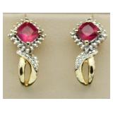 Ruby & Diamond Earrings