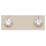 Brilliant 1/3 ct White Topaz Solitaire Earrings