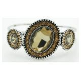 X-Large Golden Citrine Cuff Bracelet