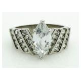 Marquise Cut 3.00 ct White Topaz Fashion Ring