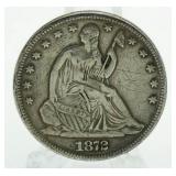 RARE 1872 Carson City Seated Liberty Half