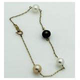 10kt Gold Pearl Designer Bracelet