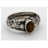 Elegant Amber Estate Ring