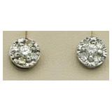 14kt Gold Antique Diamond Earrings