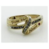 10kt Gold "From The Heart" Ruby & Diamond Ring