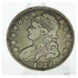 1832 "Large Letter" Capped Bust Silver Half Dollar