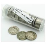 Roll of (50) Full Date 1930 Buffal Nickels