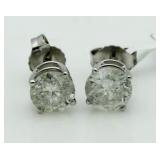 14kt Gold 1.50 ct Diamond Solitaire Earrings