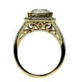 18kt Gold Cushion Cut 7.30 ct Diamond Ring