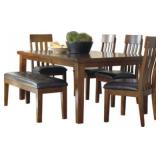 Ashley d594 Cherry Farmhouse 6 pc Dining Room