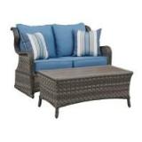 Ashley  360 patio loveseat glider with table