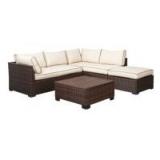 Ashley 300 outdoor patio sectional with ottoman