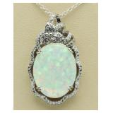 Elegant 11.40 ct Fire Opal Pendant