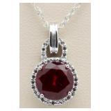 Platilite 2.00 ct Ruby Solitaire Pendant