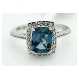 Platilite 2.50 ct London Blue Topaz Ring