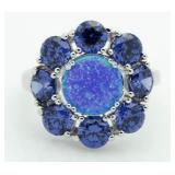 Tanzanite & Blue Opal Designer Ring