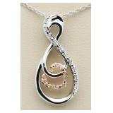 Falling Heart Infinity Diamond Pendant