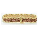 Stunning 28.50 ct Garnet Tennis Bracelet