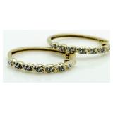 Large 1/2 ct Diamond Hoop Earrings