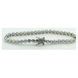 Bezel Set Briliant 4.00 ct White Topaz Bracelet