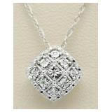 Cushion Cut Diamond Pendant