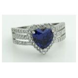 Tanzanite 3.50 ct Heart Solitaire Ring