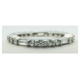 Brilliant 3.00 ct White Topaz Etternity Band