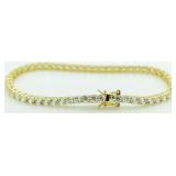 Briliant 4.00 ct White Topaz Tennis Bracelet